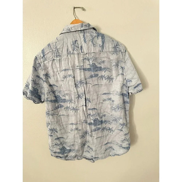 Porter & Ash mens short sleeve Hawaiian print sz Large Slim Fit - Picture 2 of 3